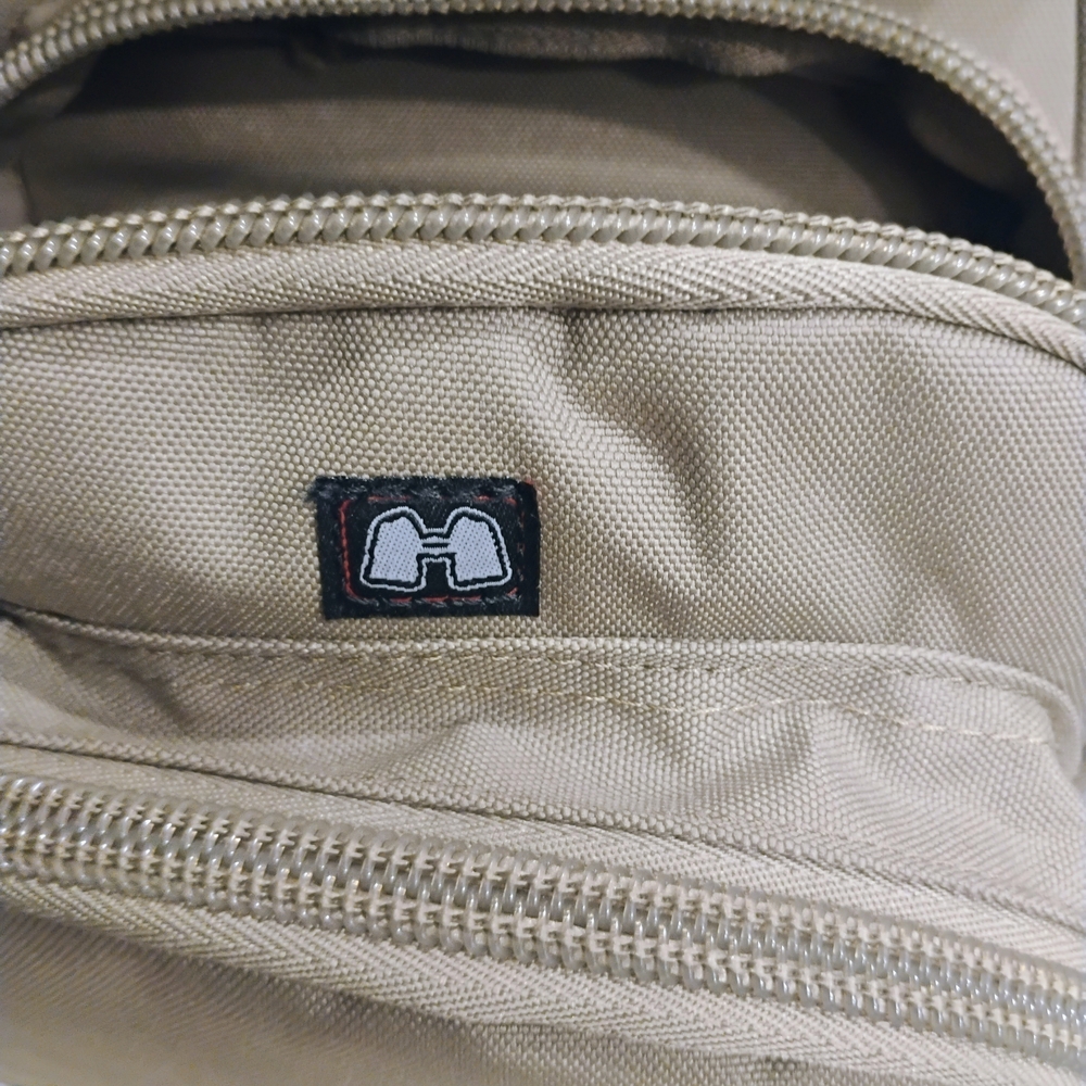 Rugged Tan Backpack With Embroidered Patch - image 8